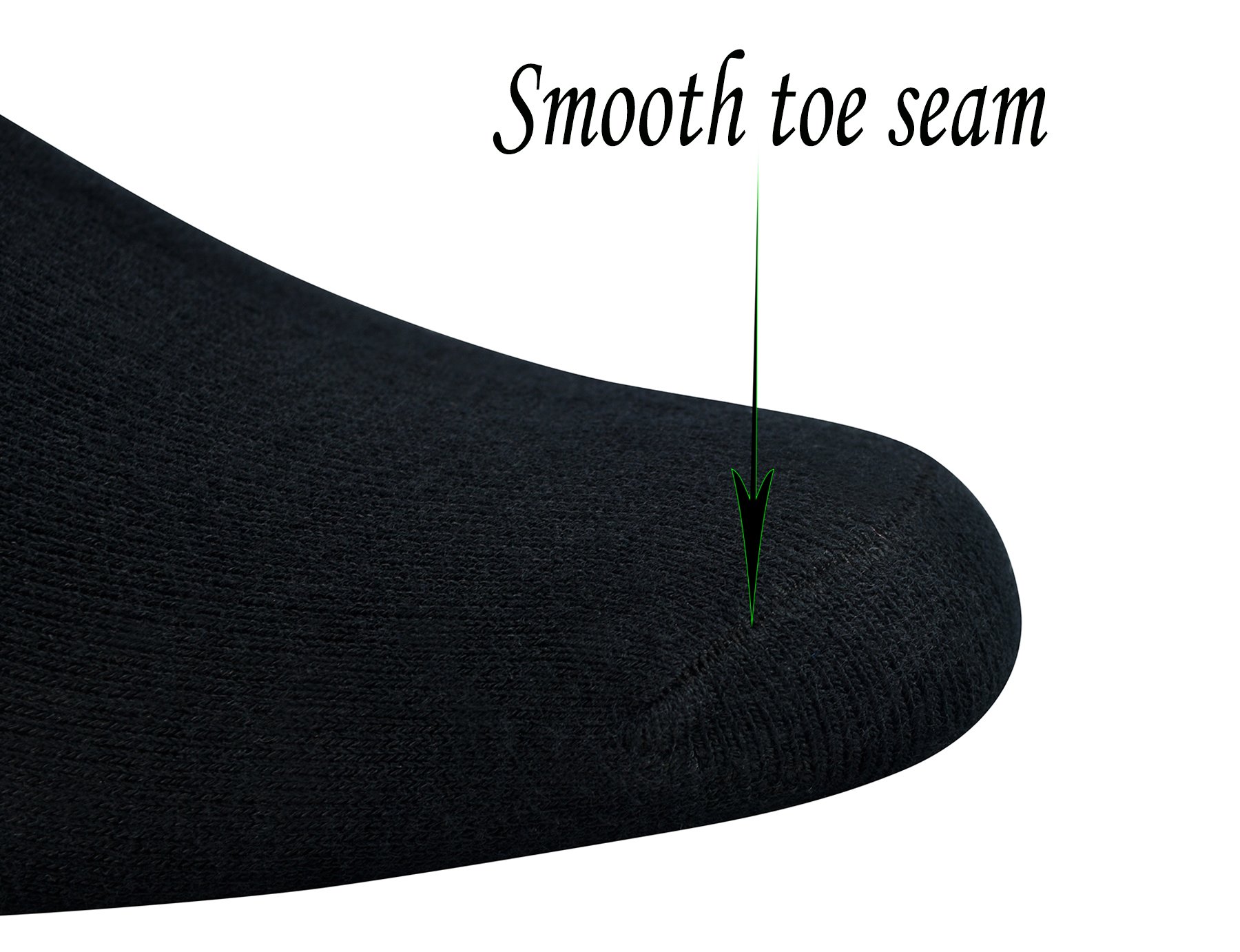 Yomandamor 4 Pairs Men's Bamboo Boot Dress Socks - Black, Extra Wide Top, Size 6-11 - Comfortable & Breathable for Office, Formal Wear & Dress Shoes