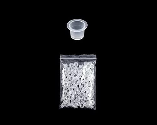 100 Pack Small Disposable Tattoo Ink Cups for Professional Artists - Perfect for Tattoo Studios, Home Use & Travel
