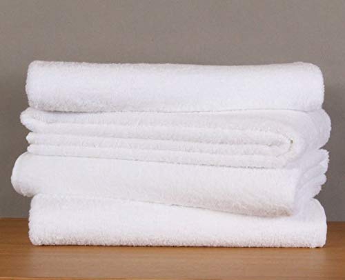 Premium Extra Large Oversized Bath Towels - 100% Cotton Turkish Towels for Maximum Softness & Absorbency - White Bath Sheet (40x80 Inches) - Heavy Weight Luxury Towels (Set of 4) - Perfect for Spa, Beach, Gym & Hotel Use