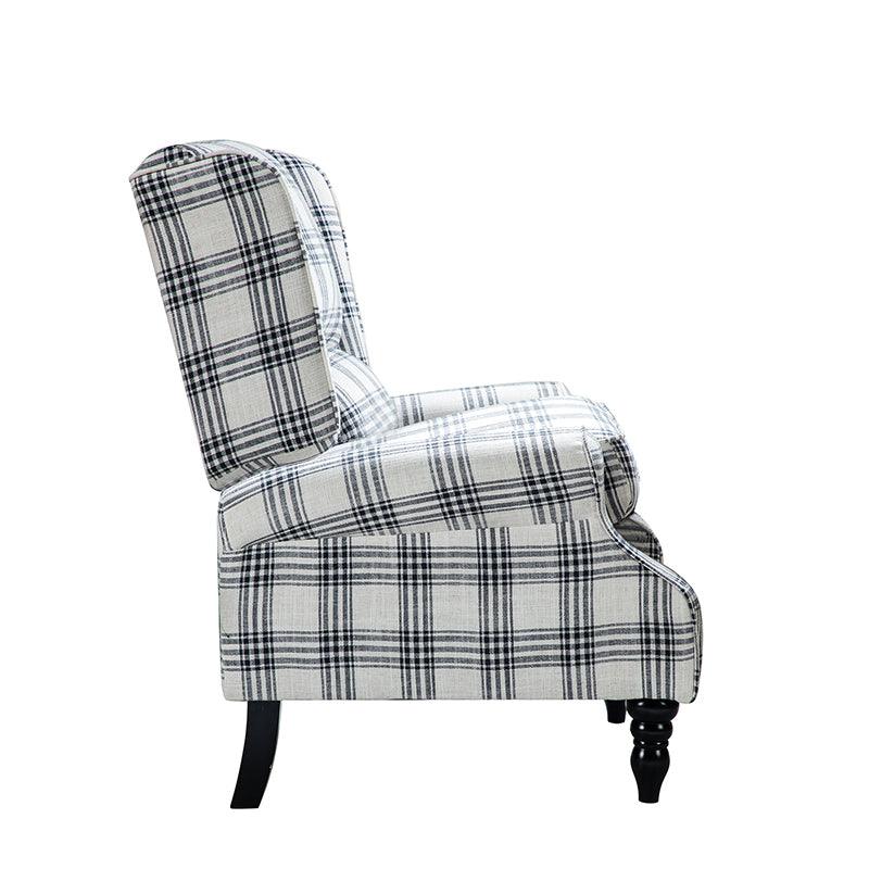 Erdeni Upholstered Manual Wingback Recliner Chair - Comfortable Living Room Armchair with Smooth Reclining Mechanism - Perfect for Home Theater, Reading Nook & Relaxation