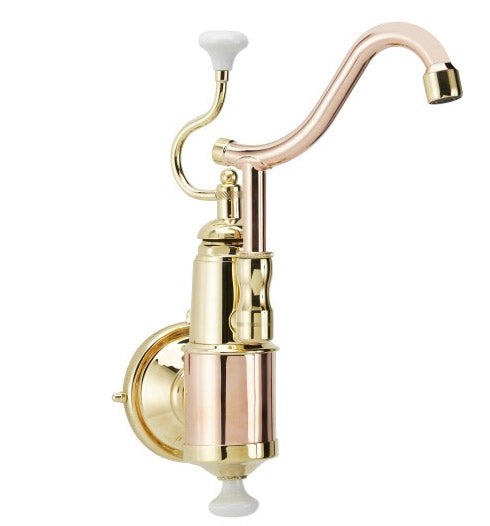 Herbeau Dedion Brass/Copper/Porcelain Kitchen Faucet - Perfect for Modern and Vintage Home Decor, Bathroom & Kitchen Upgrades