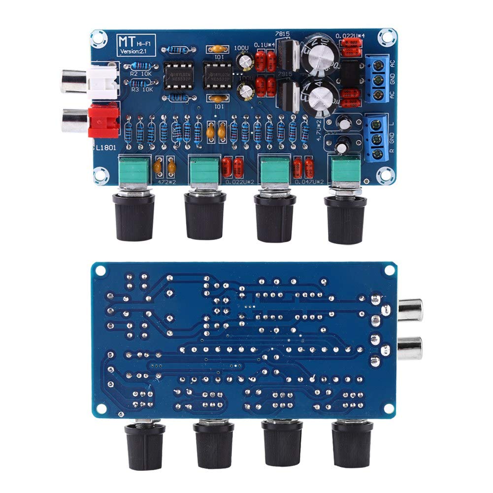 AILOOCEDI NE5532 HIFI Preamplifier Amplifier Board with Volume Control - High Quality OP-AMP Audio Preamp for Home Theater, Studio Recording & DIY Audio Projects