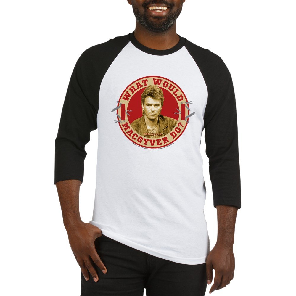 Funny 'What Would MacGyver Do?' Baseball Shirt - Vintage TV Show Inspired Graphic Tee for Men & Women - Perfect for Casual Wear, Fan Gifts, and Pop Culture Events