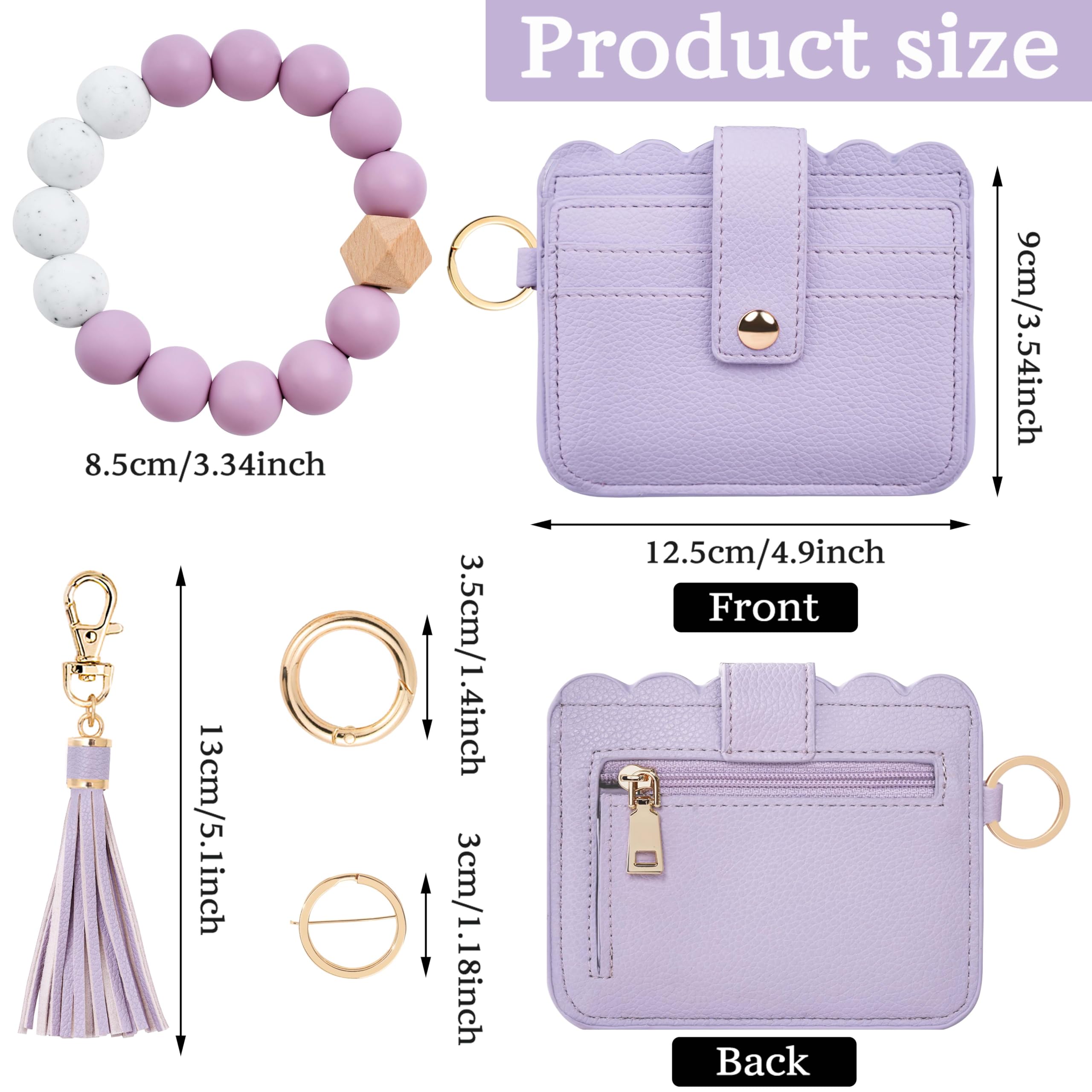 RFID Blocking Women's Wallet Keychain Wristlet - Slim Card Holder with Key Ring & Wrist Strap for Credit Cards, ID & Cash | Perfect for Travel, Shopping & Everyday Use