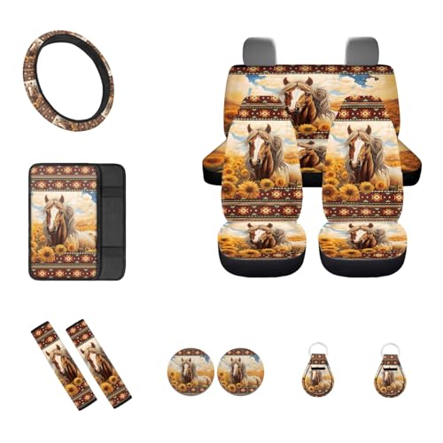 Sunflower Horse Aztec Geometric
