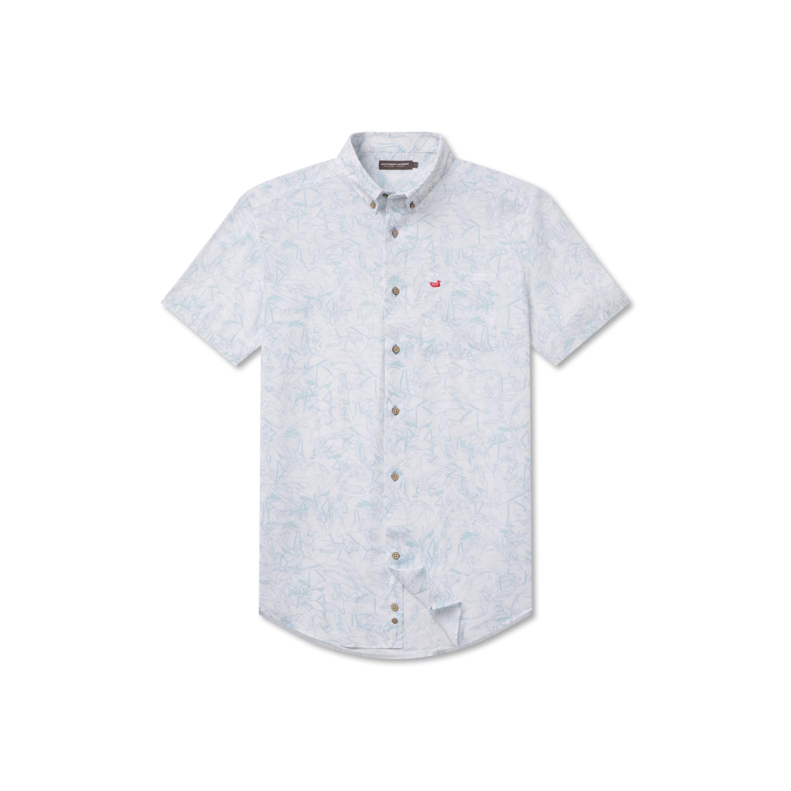 Stylish Island Linen Shirt with Flamingo Print - Breathable Summer Casual Wear for Beach Vacation & Tropical Getaways