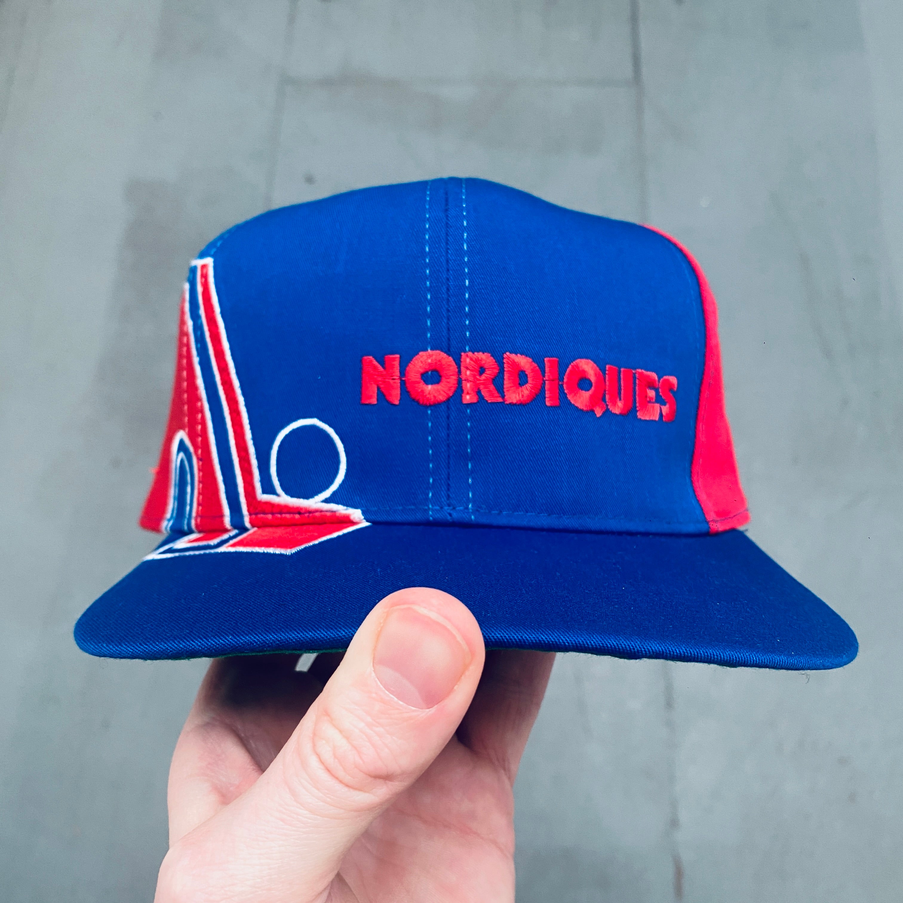Quebec Nordiques Vintage 1990s Embroidered Snapback Hat - Official NHL Hockey Cap - Perfect for Hockey Fans & Retro Sports Collectors (Great Gift for Hockey Games, Sports Bars & 90s Nostalgia)