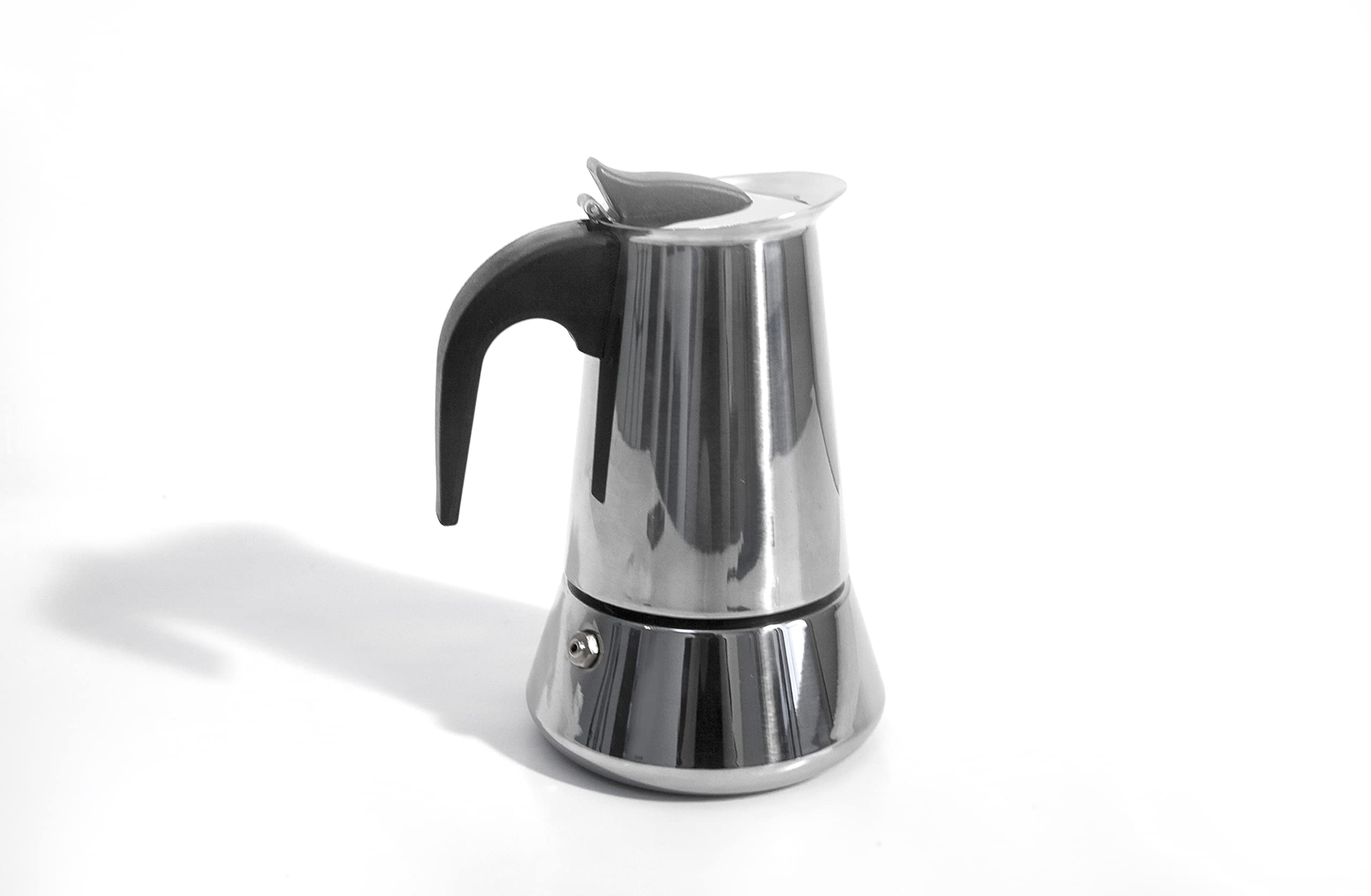 Stainless Steel Moka Pot - Stovetop Espresso Maker for Home & Travel