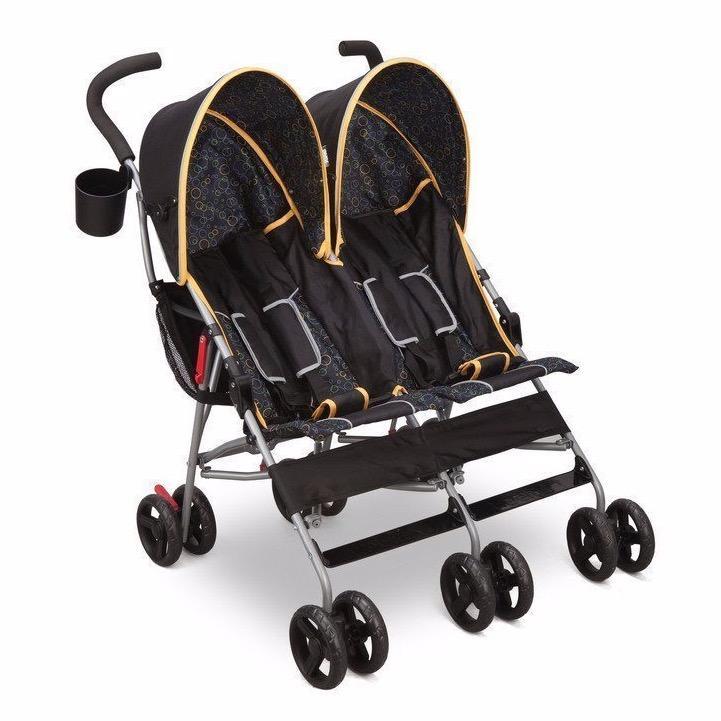 LX Side by Side Double Stroller for Twins - Lightweight & Compact Design for Easy Maneuvering - Perfect for Shopping, Travel, and Outdoor Adventures
