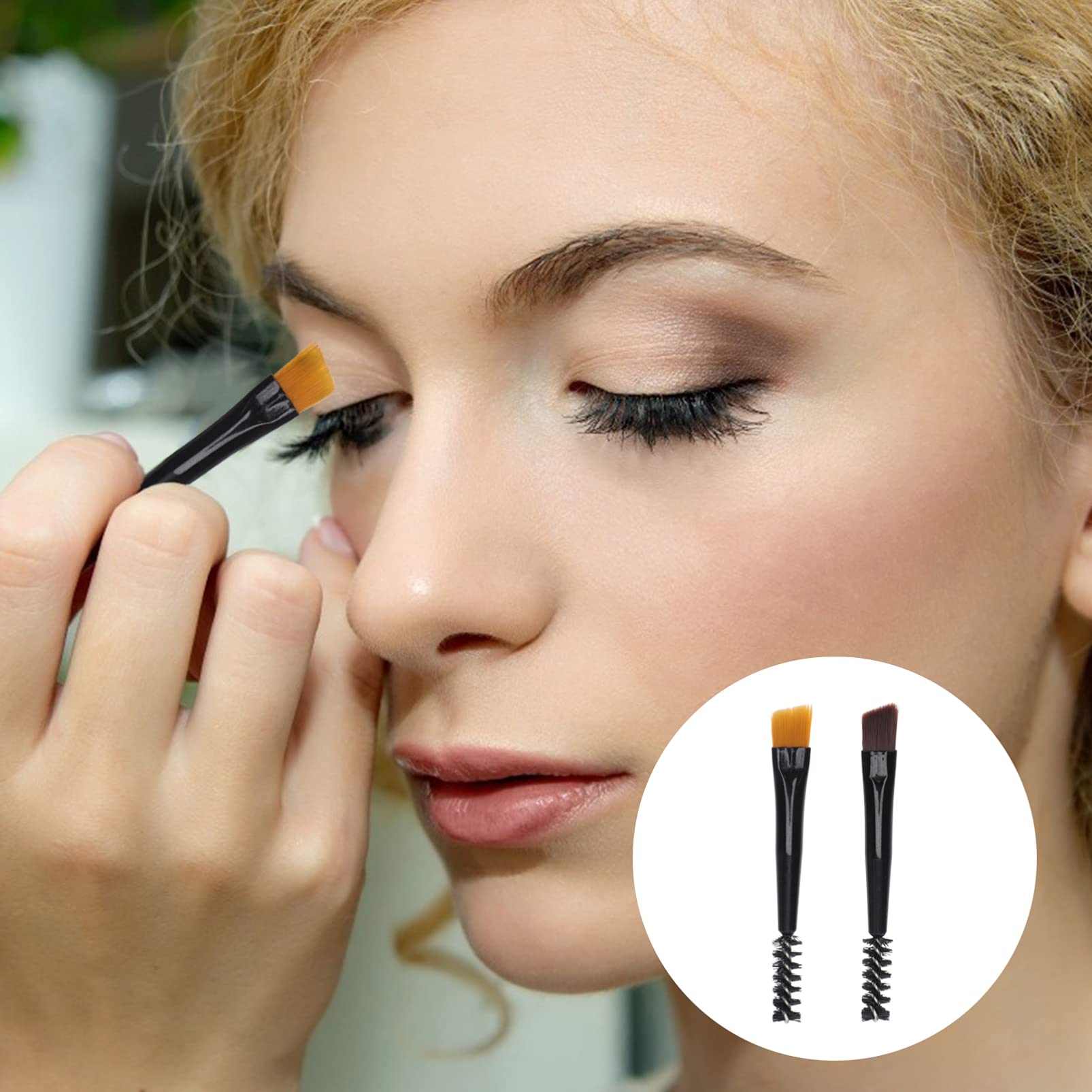 6-Piece Eyebrow Brush & Eyelash Comb Set - Professional Eyebrow Trimming, Shaping & Makeup Tools for Perfect Brows & Lashes - Ideal for Home Use, Salon Professionals & Travel Beauty Kits