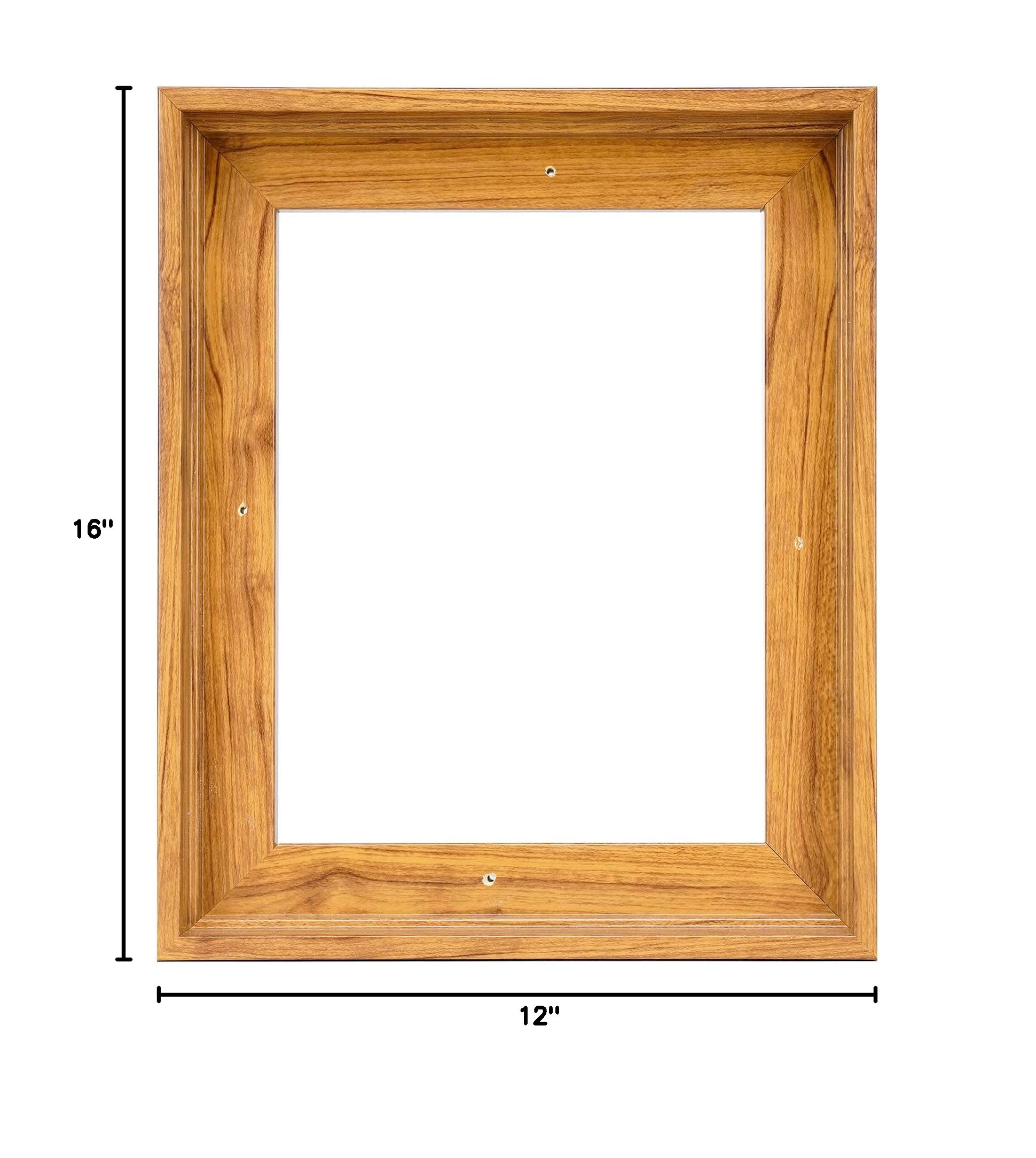 Premium Walnut Brown Canvas Floater Frame 12