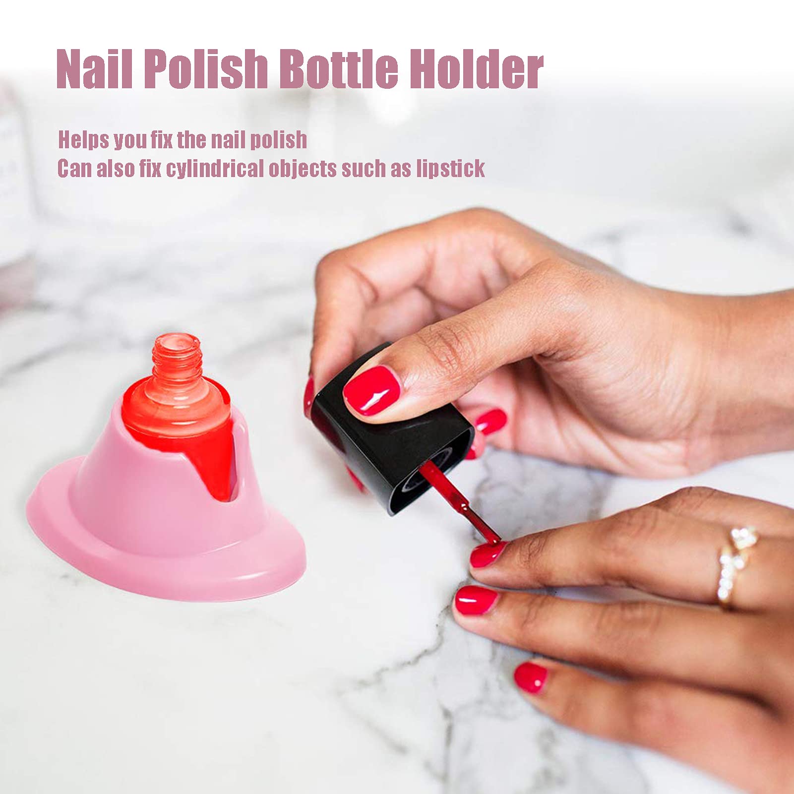 2-Pack Soft Rubber Nail Polish Bottle Holder - Anti-Spill Nail Polish Stand with Stability | Nail Art Organizer for Salon & Home Manicure Tools | Perfect for Nail Artists & DIY Enthusiasts | Ideal for Salon Workstations, Home Nail Stations & Travel Kits | Great for Professional Nail Salons, Home Manicures, and Portable Nail Polish Storage