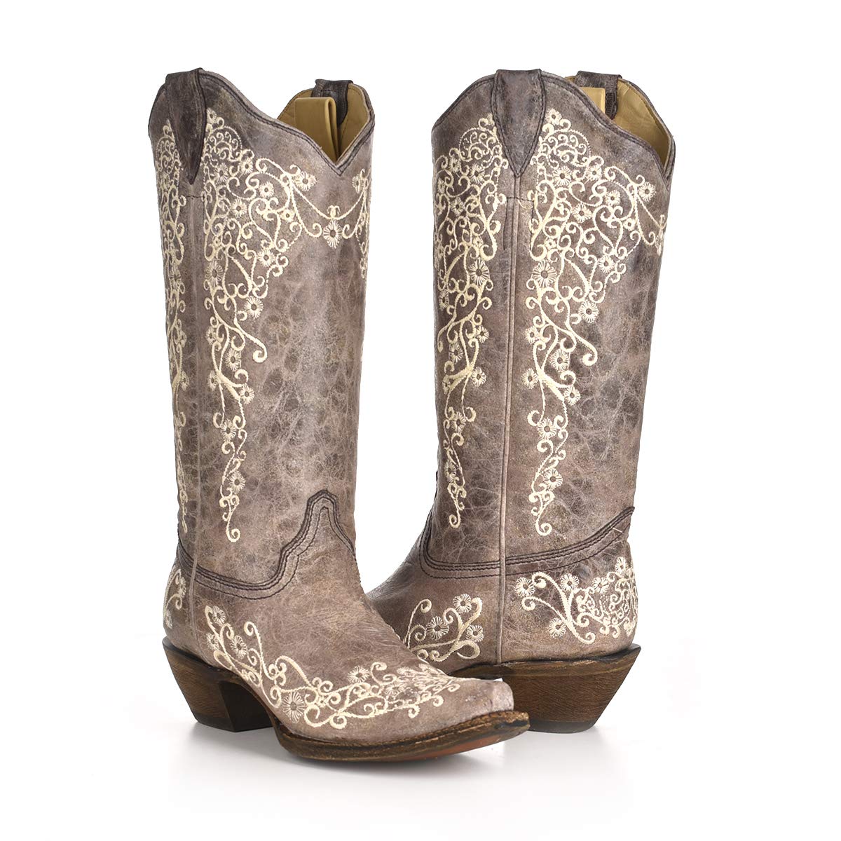 Floral Embroidery Cowboy Boots for Women - Stylish Western Corral Boots for Country Rides, Concerts & Fashion Outfits