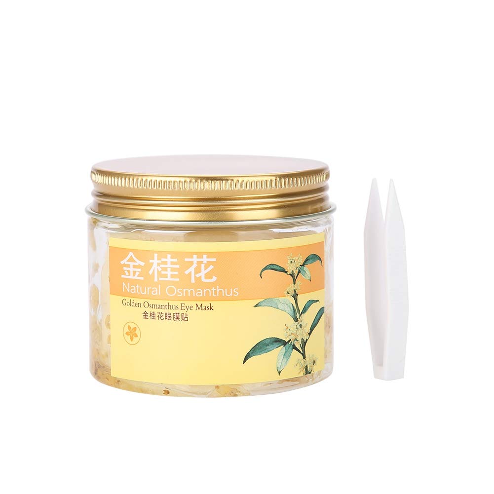 80-Pack Gold Osmanthus Eye Mask - Anti-Aging Collagen Under Eye Patches for Puffy Eyes, Dark Circles, Wrinkles & Eye Bags | Deep Moisturizing & Elasticity Boost | Perfect for Night Routine, Travel & Spa Days