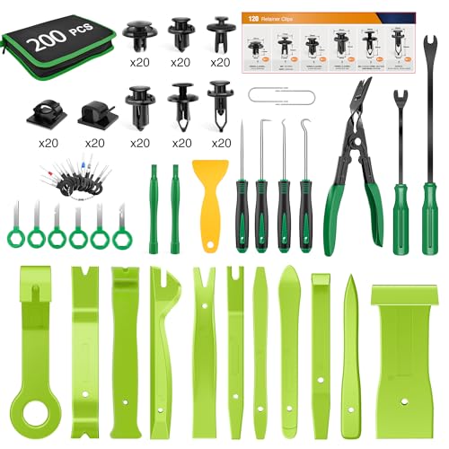 200Pcs Clips Removal Kit Green