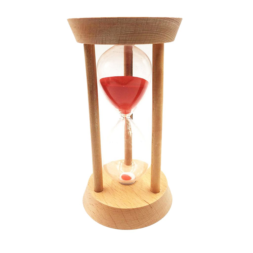 20 Minute Wooden Sand Hourglass Timer - Traditional Sand Clock for Kids Teeth Brushing, Kitchen, Games & Meditation - Blesiya