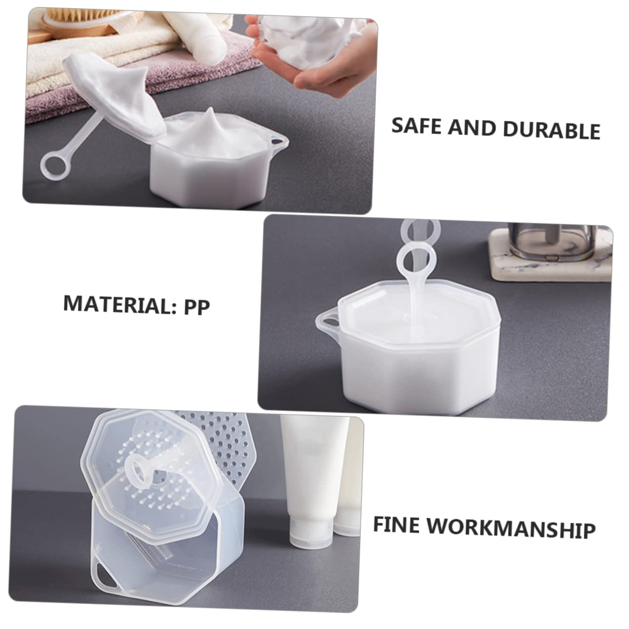 3pcs Transparent Detachable Facial Cleansing Bubbler Cups - Milk Foam Maker for Deep Skin Cleaning - Perfect for Daily Skincare & Spa Routine at Home