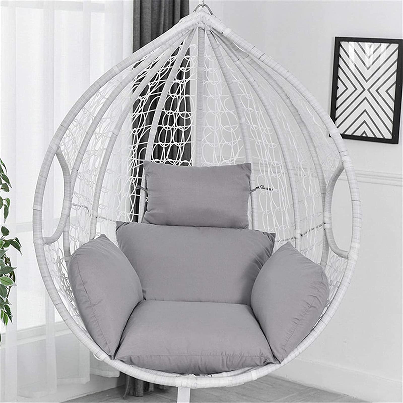 Non-Slip Garden Egg Chair Cushion - Soft Swing Hanging Basket Seat Pad for Indoor & Outdoor Use - Perfect for Patio, Balcony, and Backyard Relaxation