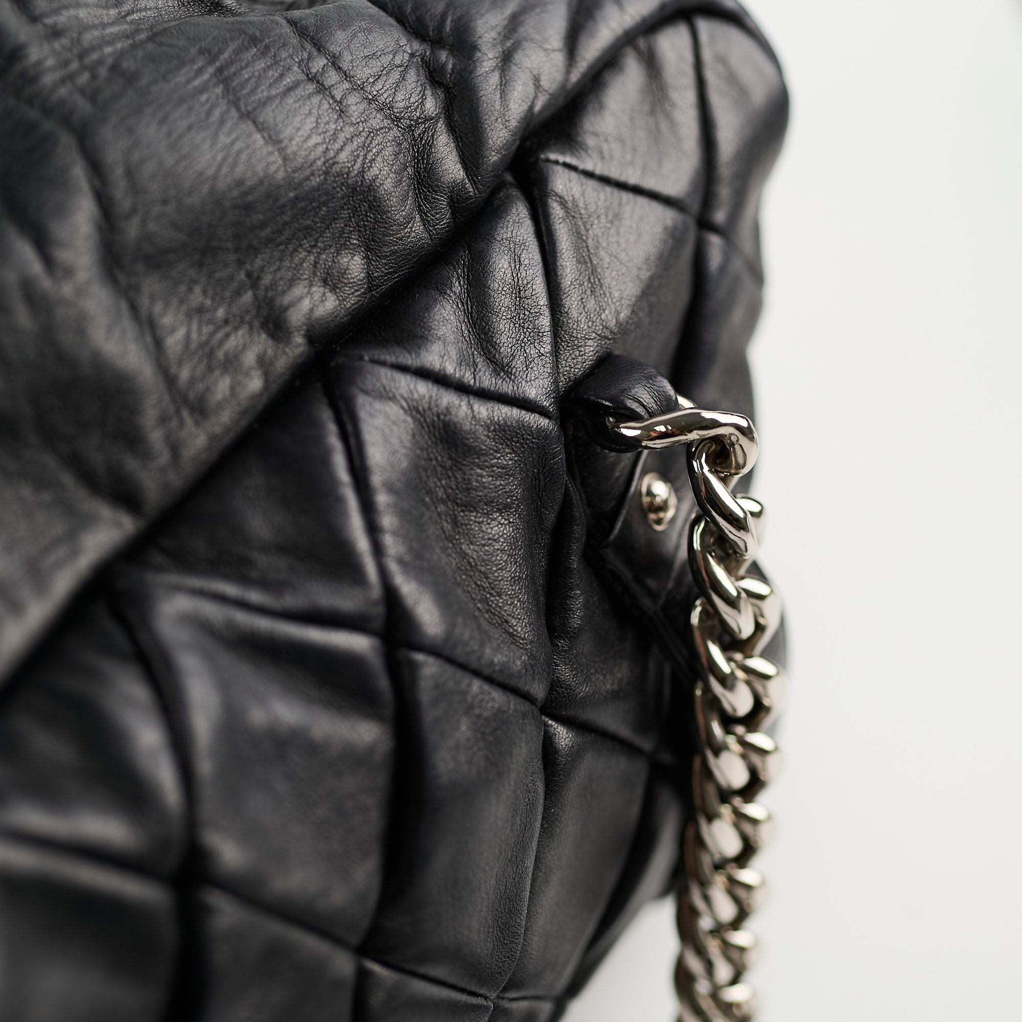 Chanel Bowling Black Lambskin Shoulder Bag Series 12 - Luxury Leather Handbag for Women, Perfect for Parties, Dating & Everyday Use