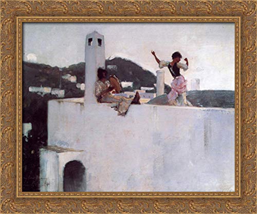 John Singer Sargent Capri 24x20 Gold Ornate Wood Framed Canvas Art - Perfect for Living Room, Bedroom & Office Wall Decor