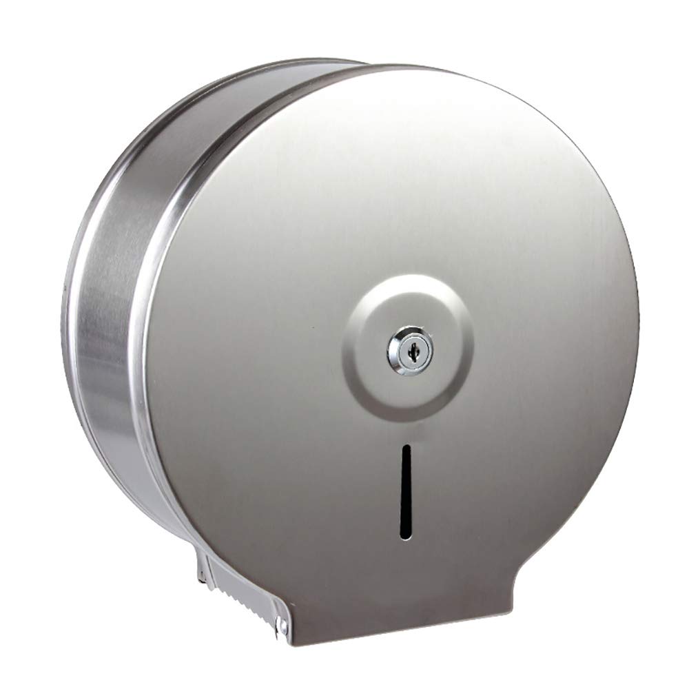 Commercial Jumbo Toilet Paper Dispenser - 304 Brushed Stainless Steel Wall Mount Toilet Paper Holder for 9