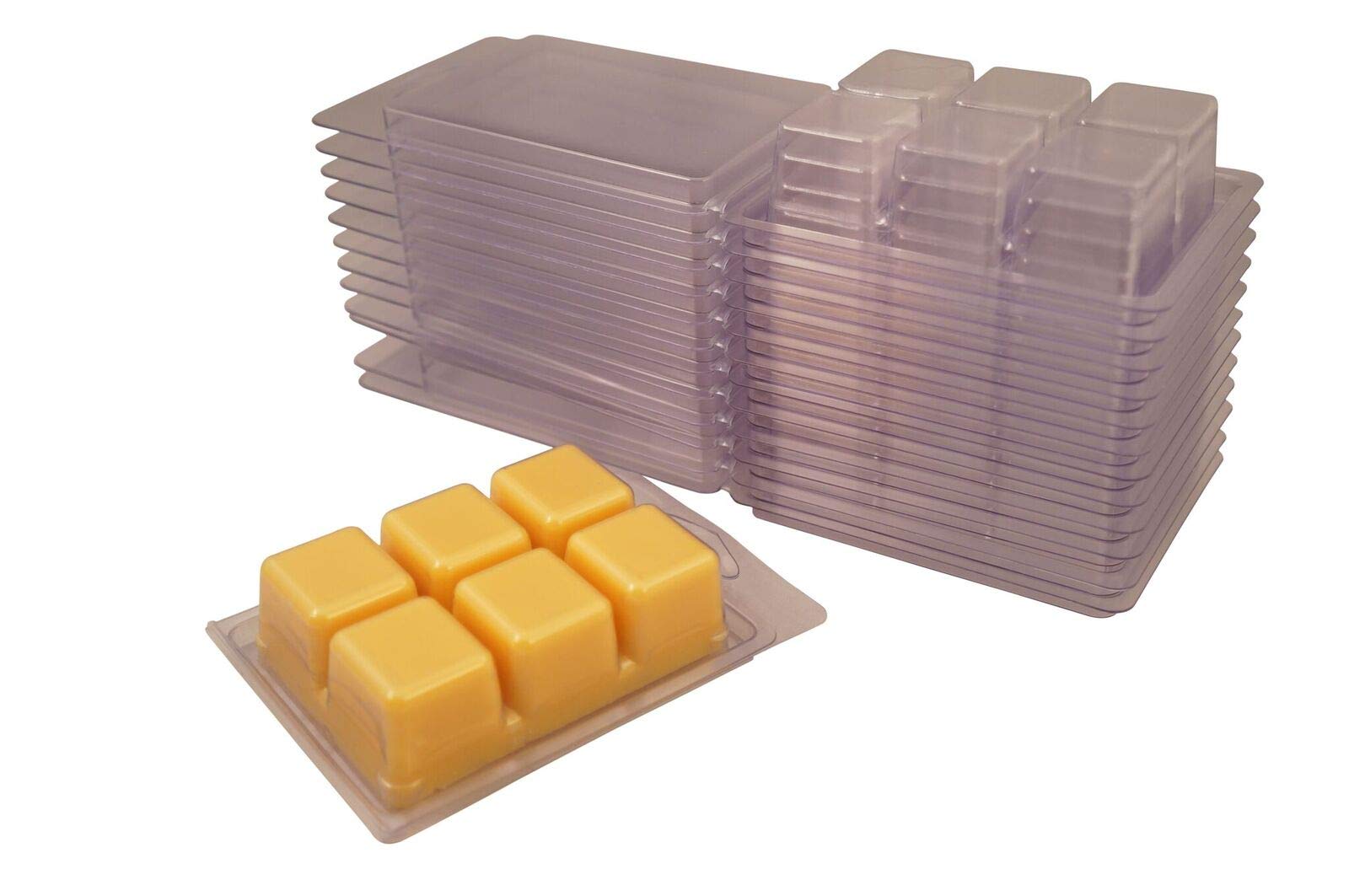 Premium 6-Cavity Clamshell Wax Melt Molds for Wickless Candles - 250 Pack, High-Quality & Reusable for DIY Candle Making - Perfect for Home Fragrance, Gifts & Aromatherapy