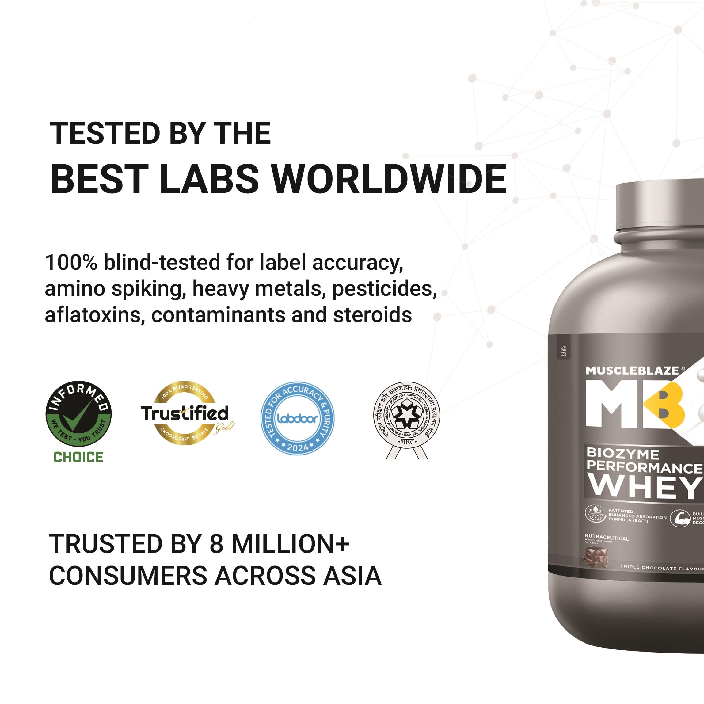 MuscleBlaze Biozyme Performance Whey Protein Powder - Triple Chocolate Flavor, 3.85lbs (1.75kg) | Clinically Proven 50% Faster Protein Absorption | Post-Workout Recovery & Muscle Building Supplement for Athletes & Fitness Enthusiasts