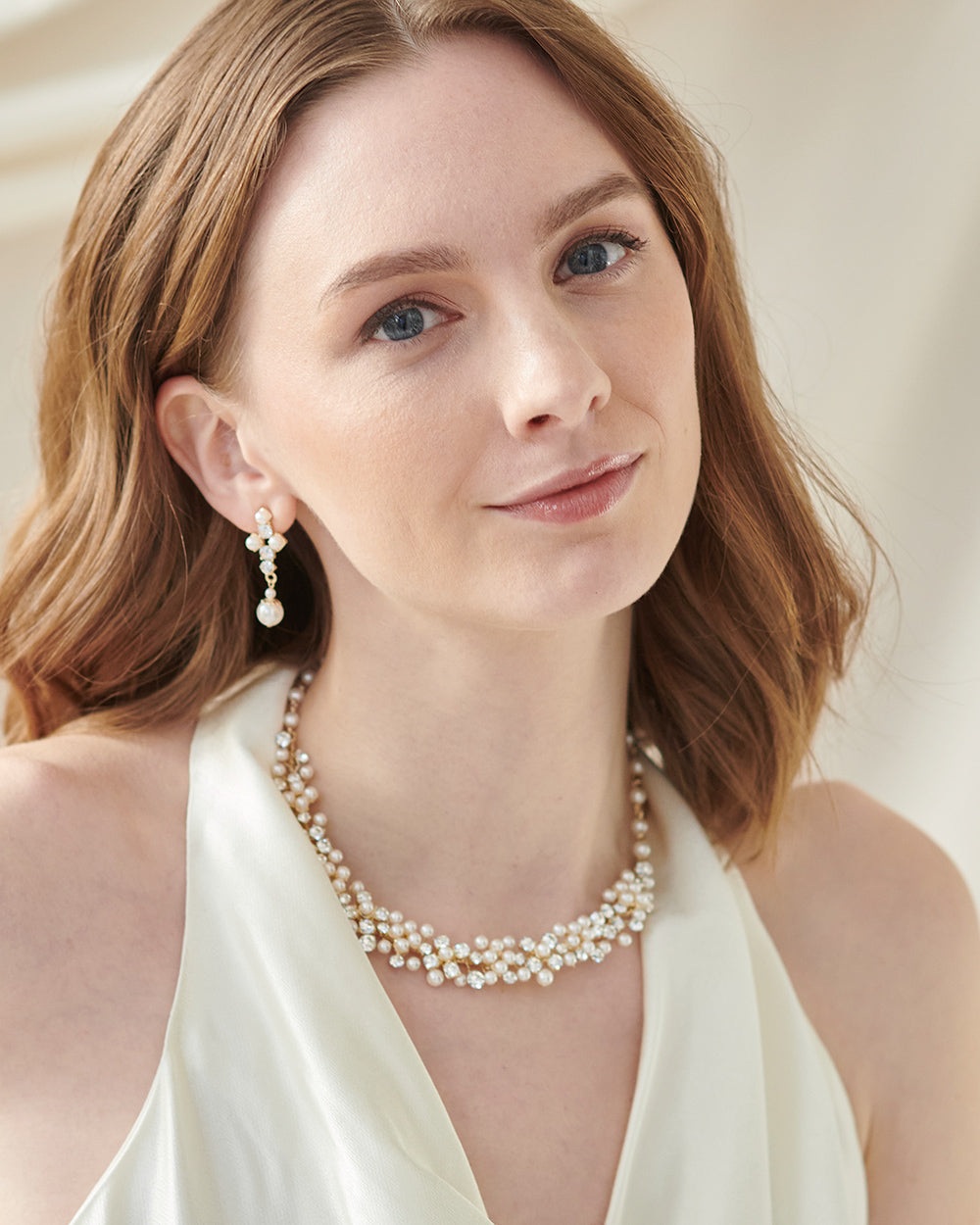 Caroline Pearl Jewelry Set - Elegant Pearl Necklace & Earrings for Women | Perfect for Weddings, Parties & Special Occasions