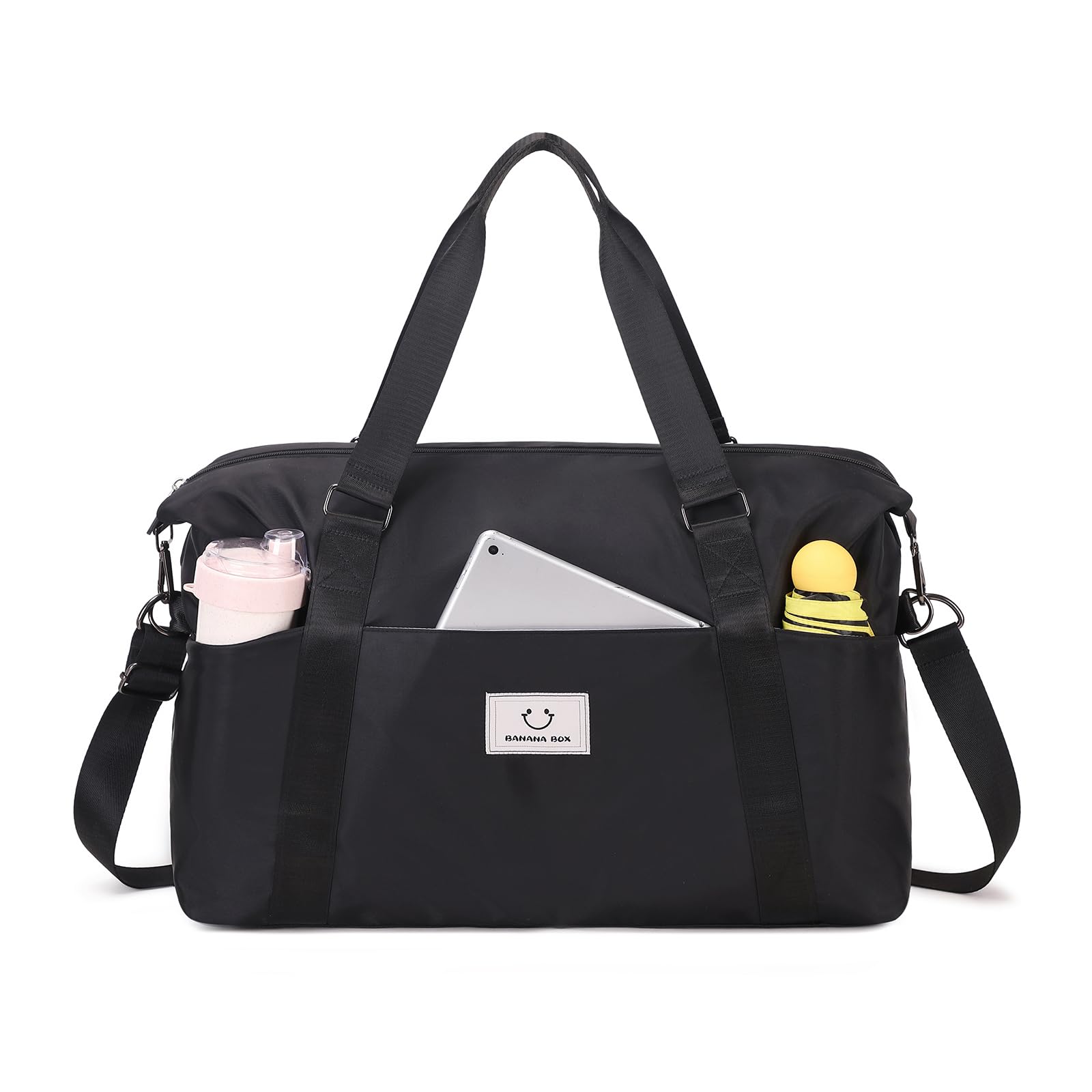 Best Gym Bag for Women - Waterproof Travel Duffel Bag with Trolley Sleeve, Large Weekender Overnight Bag & Carry On Tote for Workout, Yoga, Dance, Travel & Gym - Perfect for Sports, Fitness & Business Trips