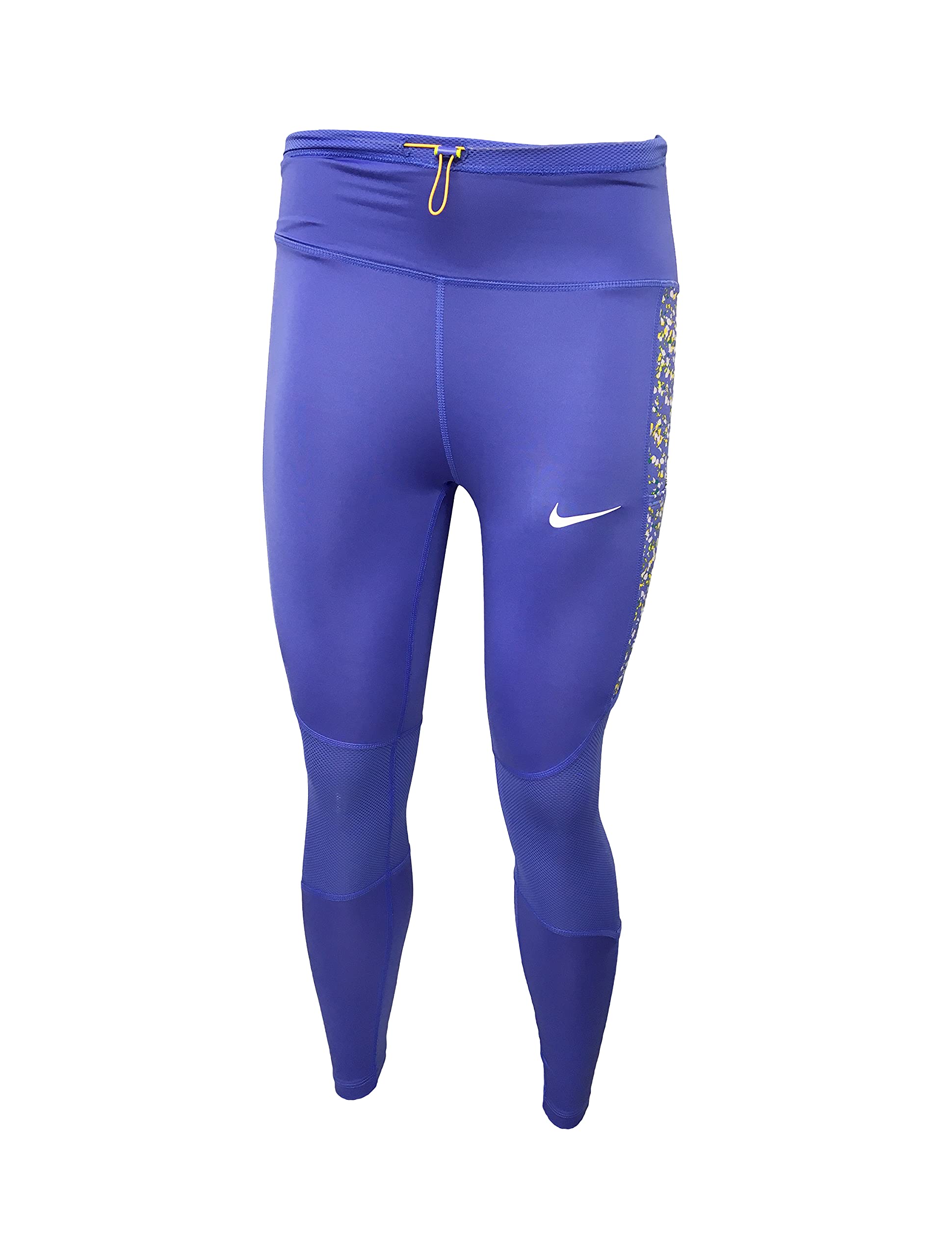 Nike Women's Active Leggings - Polyester/Spandex Blend, Icon Clash Design, Mid Rise 7/8 Length Workout Leggings (Blue, Small) - Perfect for Yoga, Running & Gym Fitness