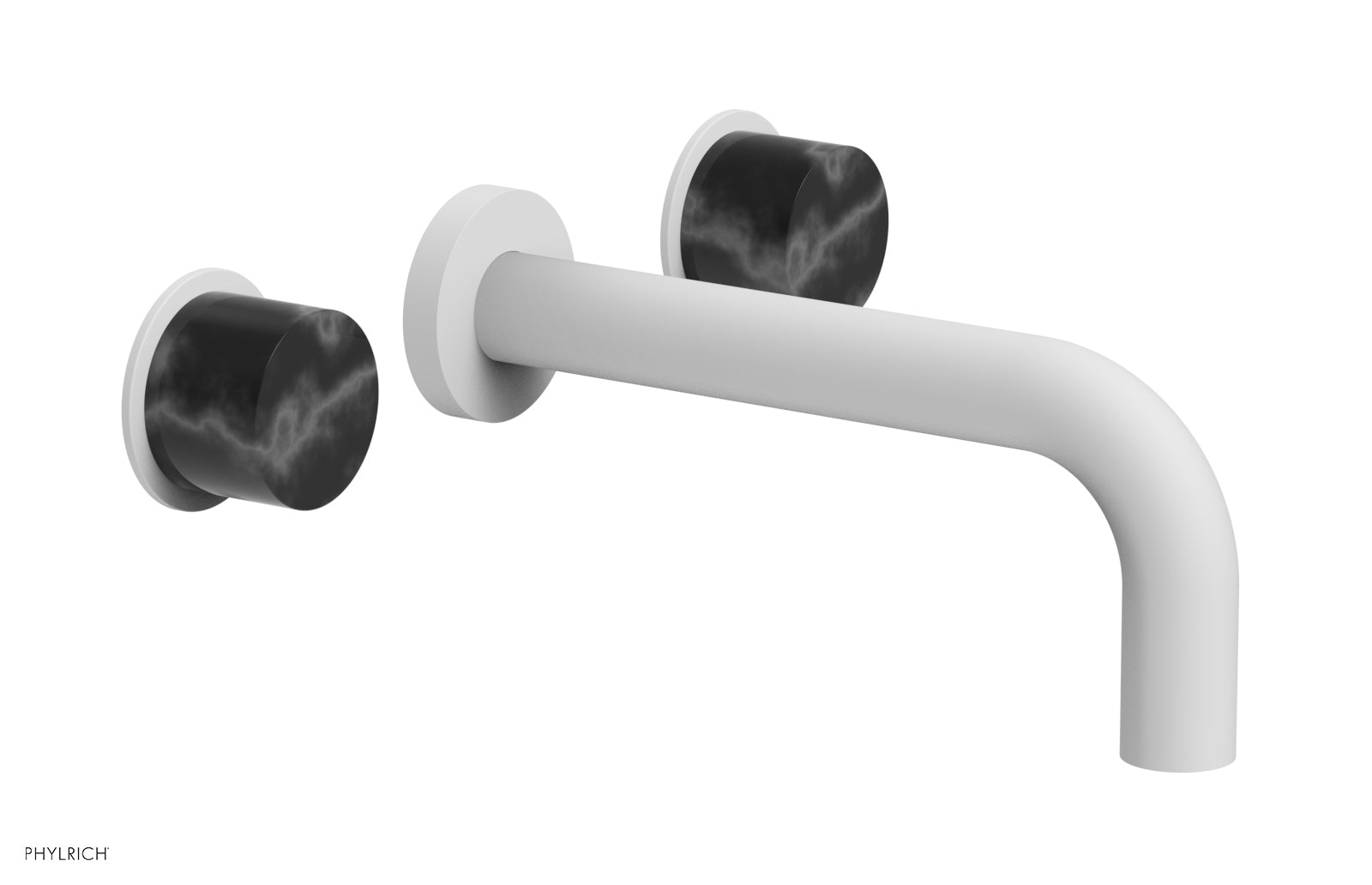 Premium BASIC II Wall Lavatory Set - Black Marble 13