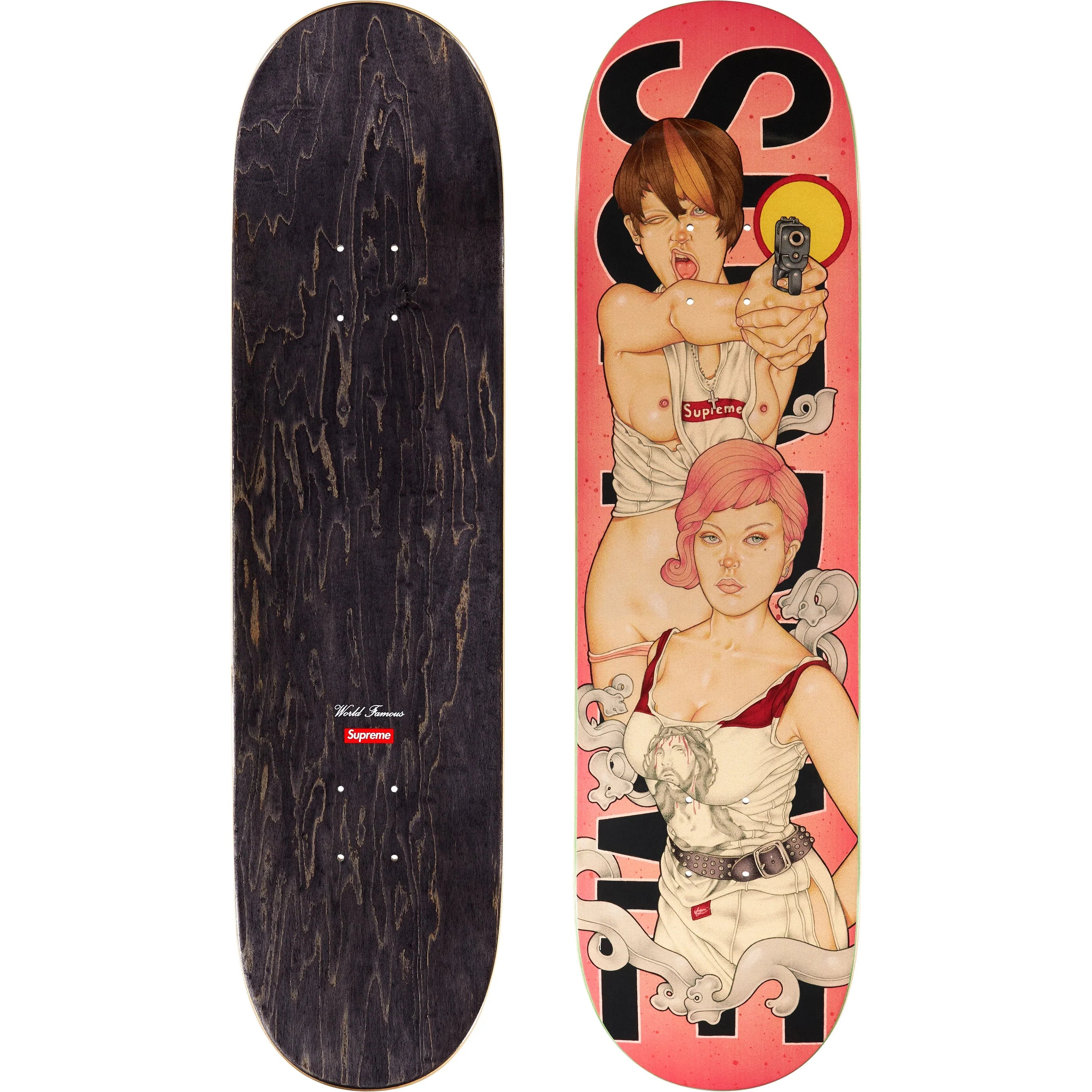 Supreme Girls Skateboard - Pink Skateboard for Teen Girls & Beginners - Perfect for Skate Parks, Street Skating & Outdoor Fun