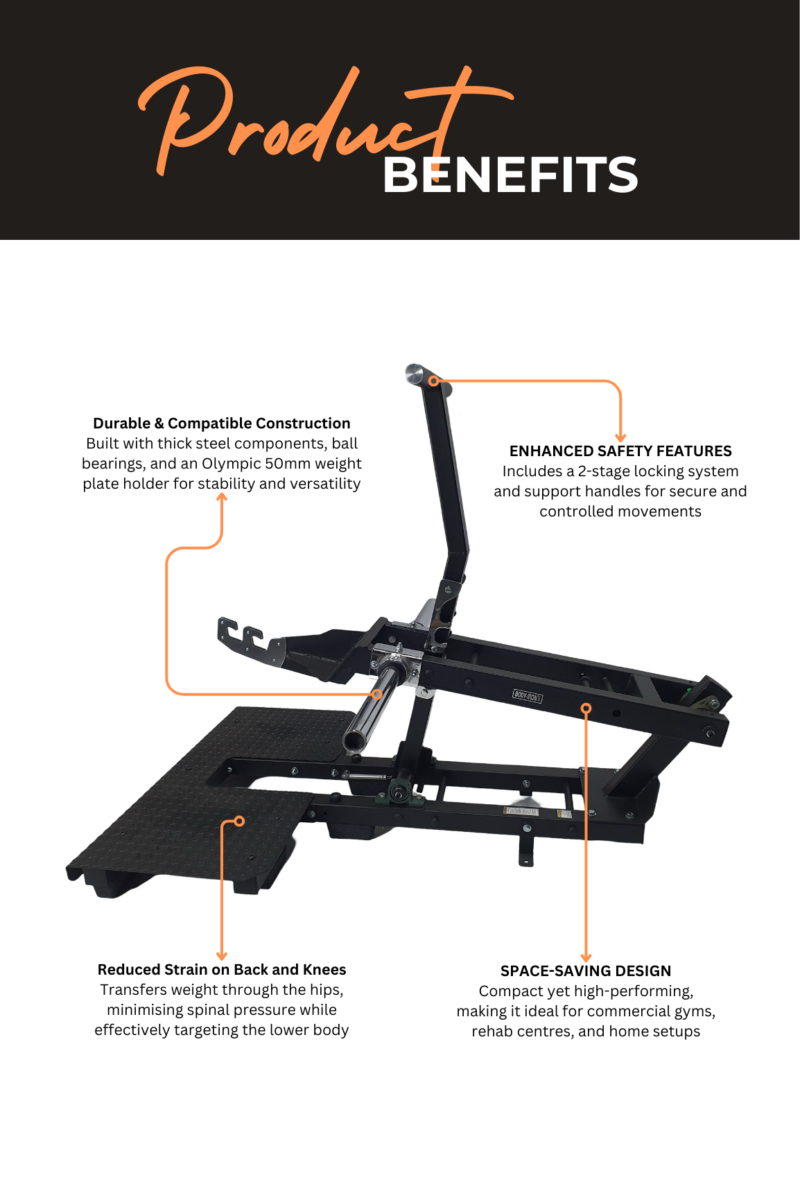 Commercial Compact Belt Squat Machine - Heavy Duty Body Iron for Home & Gym Strength Training - Perfect for Leg Workouts, Squat Exercises & Lower Body Training
