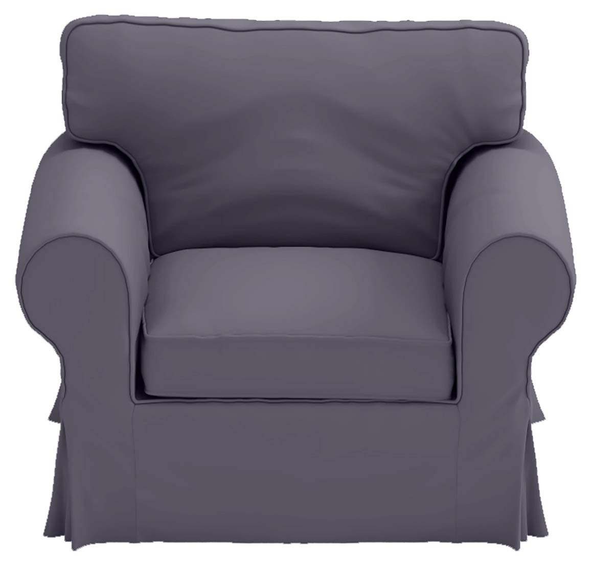Heavy Cotton UPPLAND Sofa Slipcover - Compatible with IKEA UPPLAND Armchair Replacement Cover (Dark Gray) | Durable Furniture Protector for Living Room, Office & Home Decor