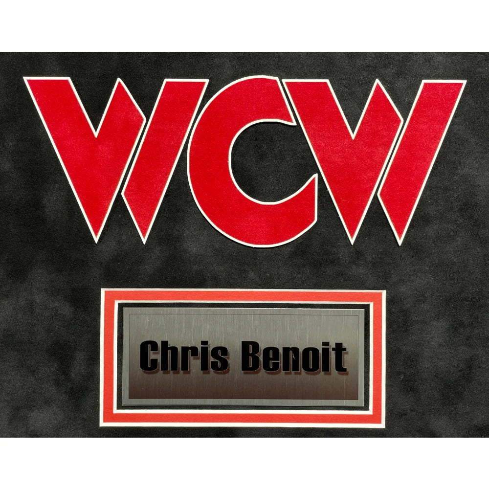 Authentic Chris Benoit Autographed 8x10 Photo Collage - Framed with JSA COA - Signed WWE WCW WWF ECW Memorabilia - Perfect for Wrestling Fans & Sports Collectors