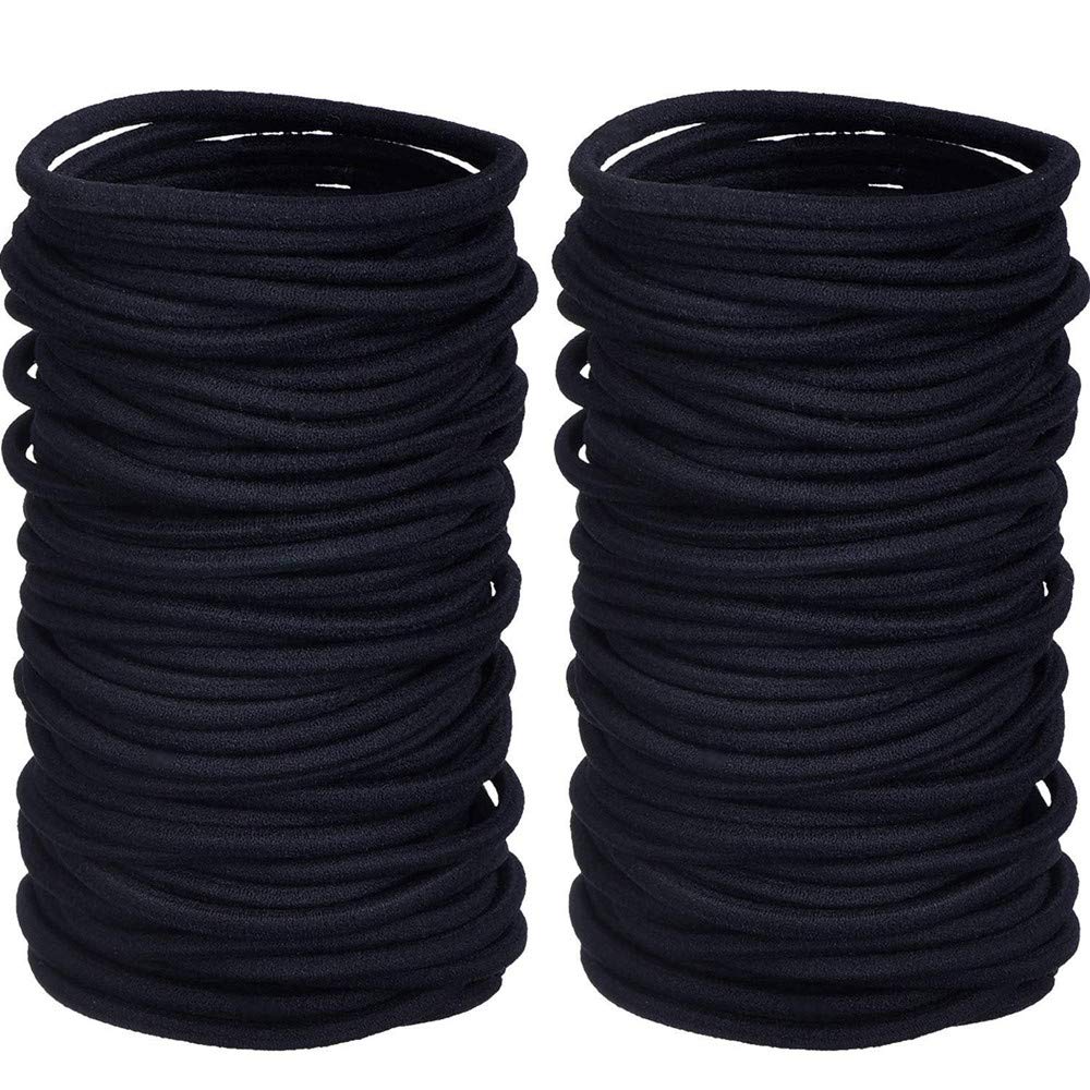 100Pcs Hair Ties Bands - 3MM Elastic Ponytail Holders for Women & Girls | Soft No-Slip Hair Accessories for Daily Use, Workout, Sports & Fashion Styling
