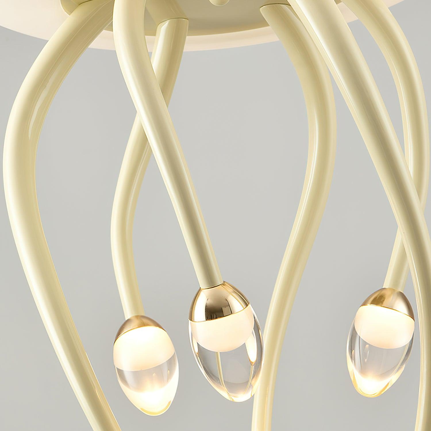 Elegant Jellyfish Pendant Lamp - Modern Glass Ceiling Light Fixture for Living Room, Bedroom & Dining Room Decor