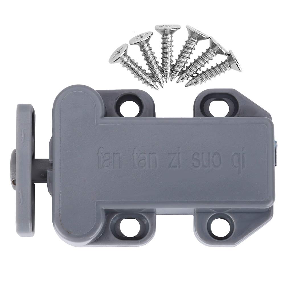 Rebound Door Latches - Heavy Duty Cabinet & Drawer Hardware Accessories for Furniture, Closet, Wardrobe (Grey) - Perfect for Home Organization & Space Saving Solutions