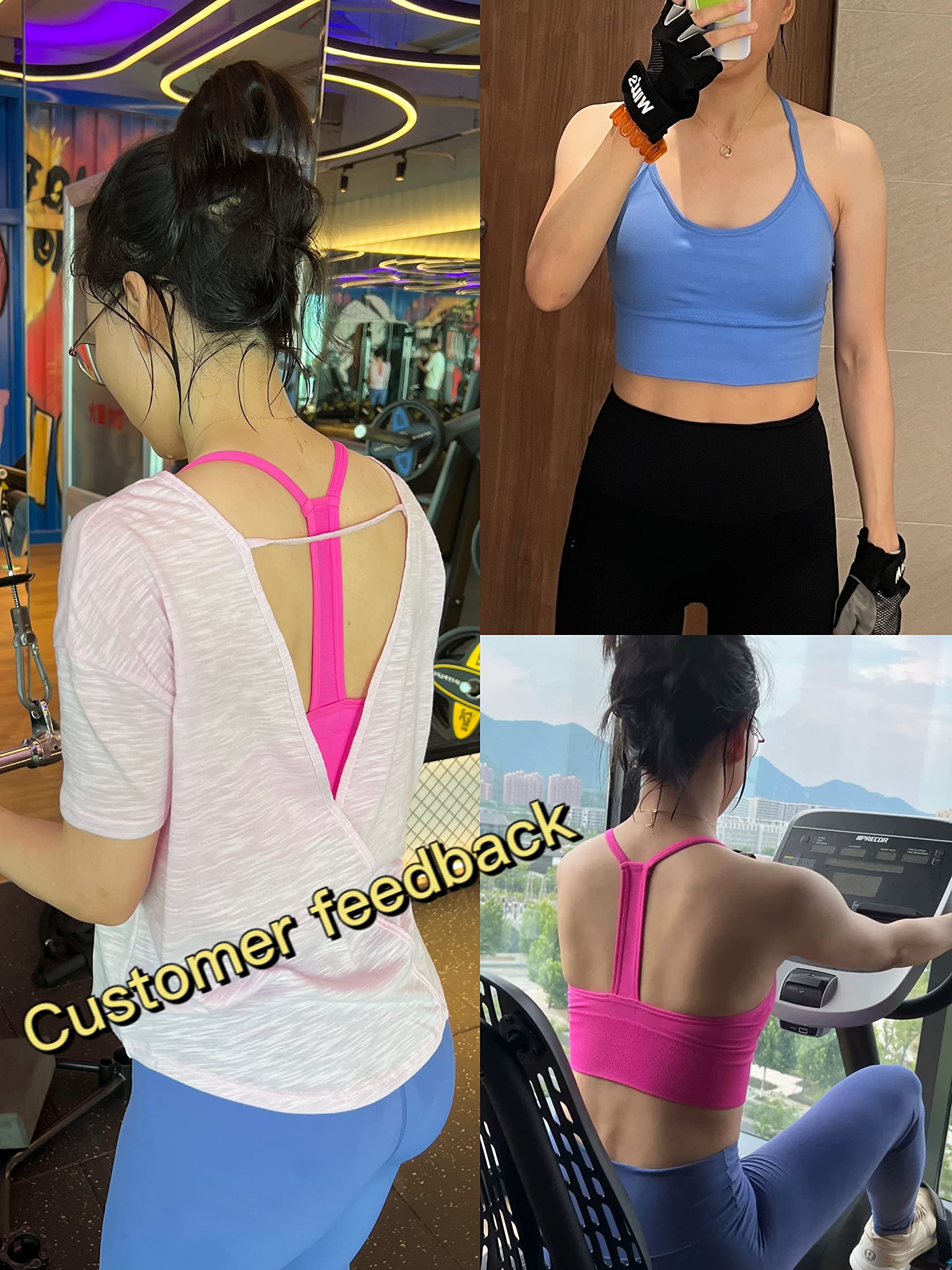 Evercute Padded Racerback Sports Bra for Yoga & Workout - Fitness Low Impact Support