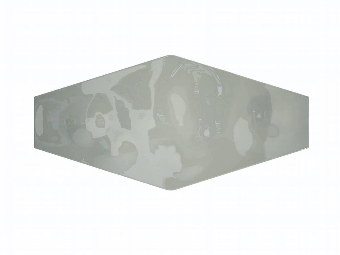 Hexagon Tile Glossy Grey 4x8 Inch Long - Peel and Stick Backsplash for Kitchen, Bathroom, and Home Decor