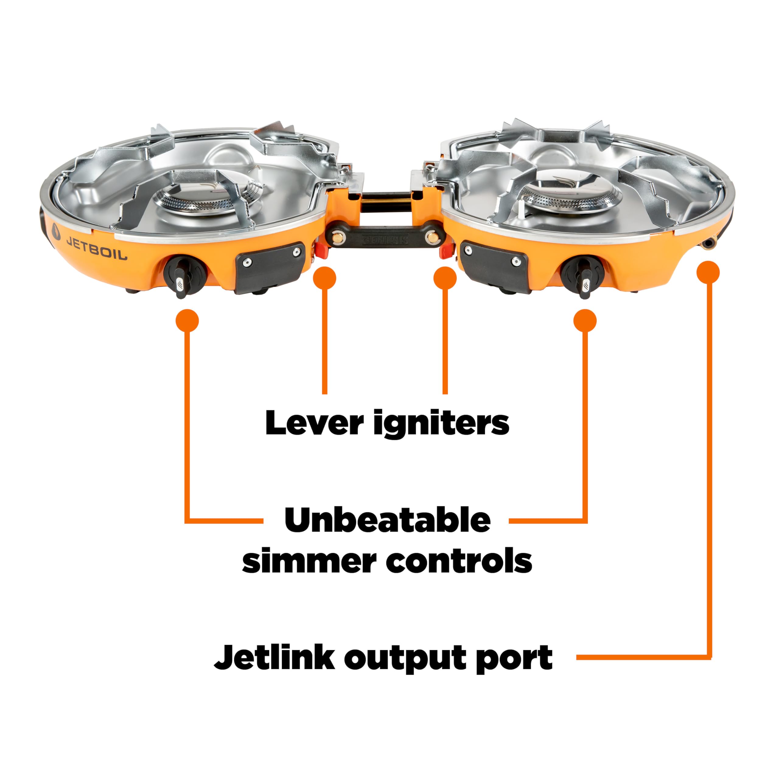 Jetboil Genesis Basecamp Camping Stove - Portable 2-Burner Cooking System for Outdoor Adventures, Backpacking & Emergency Preparedness | Perfect for Camping, Hiking & RV Trips