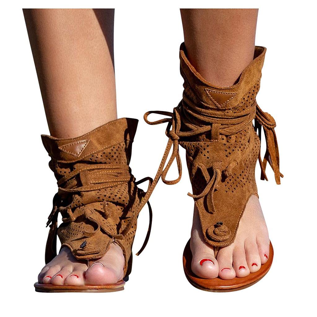 Elegant Women's Tassel Flat Sandals with Buckle Strap - Comfortable Open-Toe Dressy Sandals for Summer, Beach, and Casual Outings