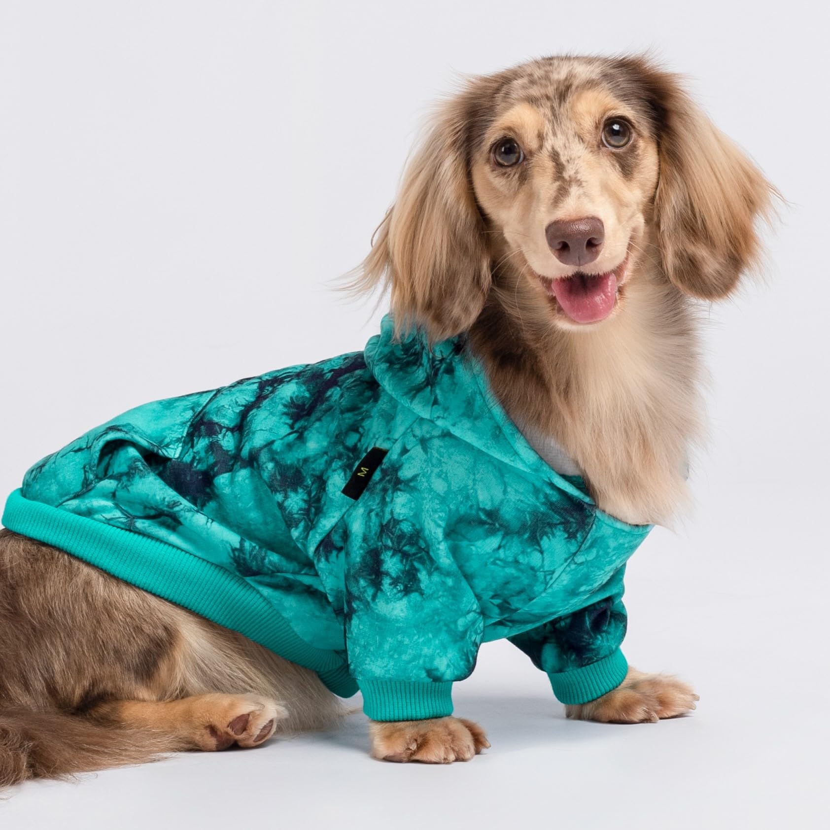 Fitwarm Tie Dye Fleece Dog Hoodie - Lightweight Winter Sweatshirt with Hood for Small Dogs (Sky Blue, Small) | Cozy Pet Apparel for Outdoor Walks & Indoor Lounging