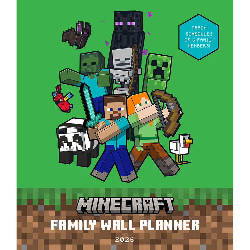 2026 Minecraft Family Wall Calendar Planner - Monthly & Yearly Schedule Organizer for Kids, Parents & Gamers - Perfect for Home, Office & School Planning