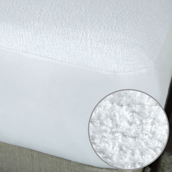 Premium Waterproof Mattress Protector - Cotton Terry Cloth Cover | Allergy & Bed Bug Protection | Ideal for Kids, Adults & Pet Owners