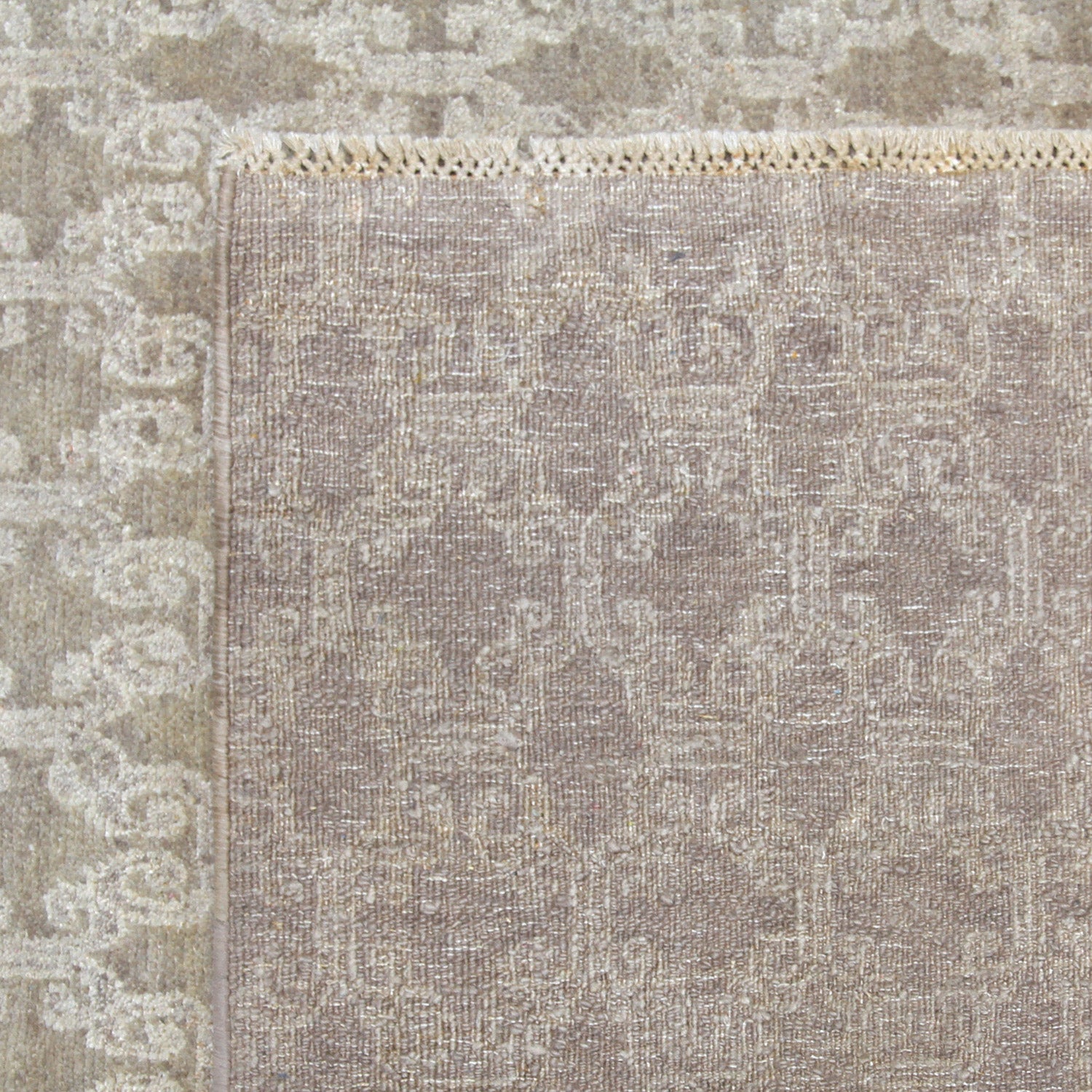 Luxury Brown Alchemy Transitional Wool Silk Blend Rug 8'1 x 10'3 - Perfect for Living Room, Bedroom & Office Decor