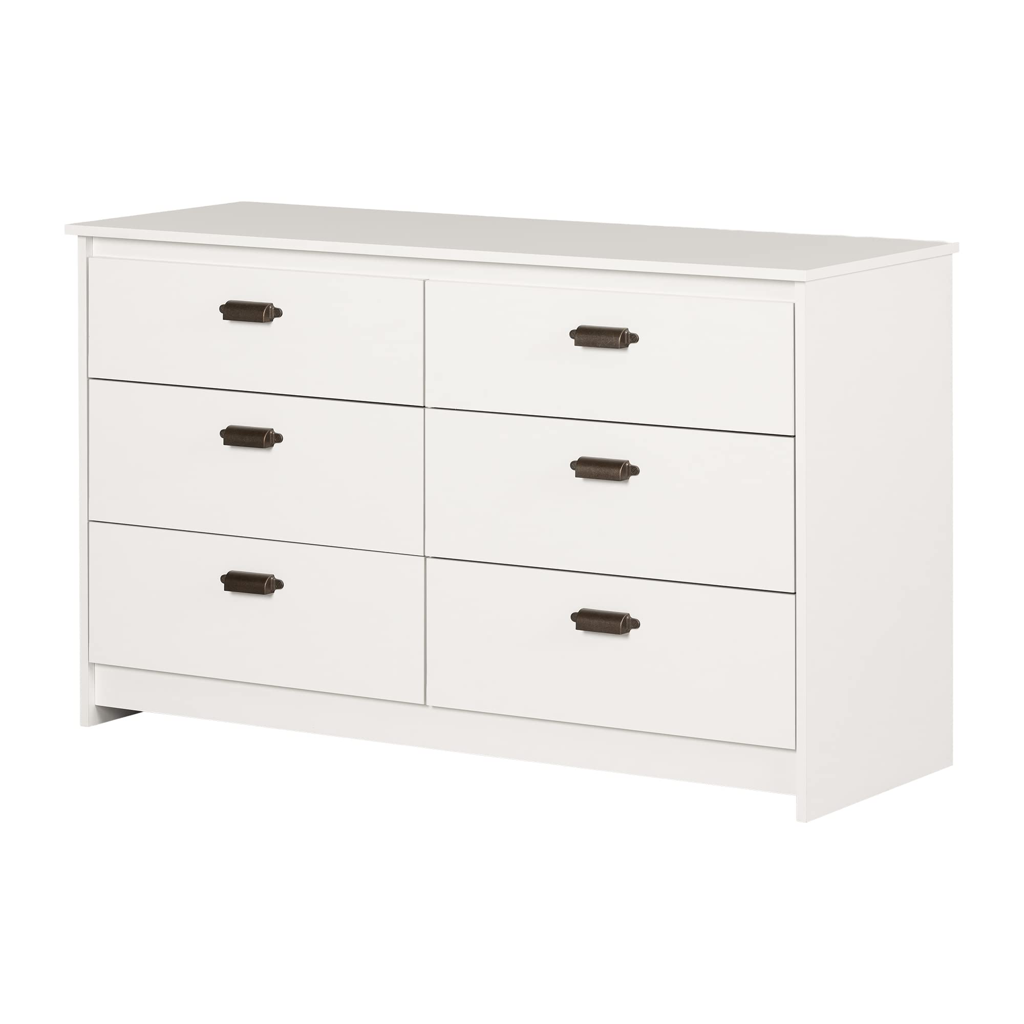 South Shore 5-Drawer Dresser in Pure White - Modern Bedroom Storage Solution for Organizing Clothes & Accessories
