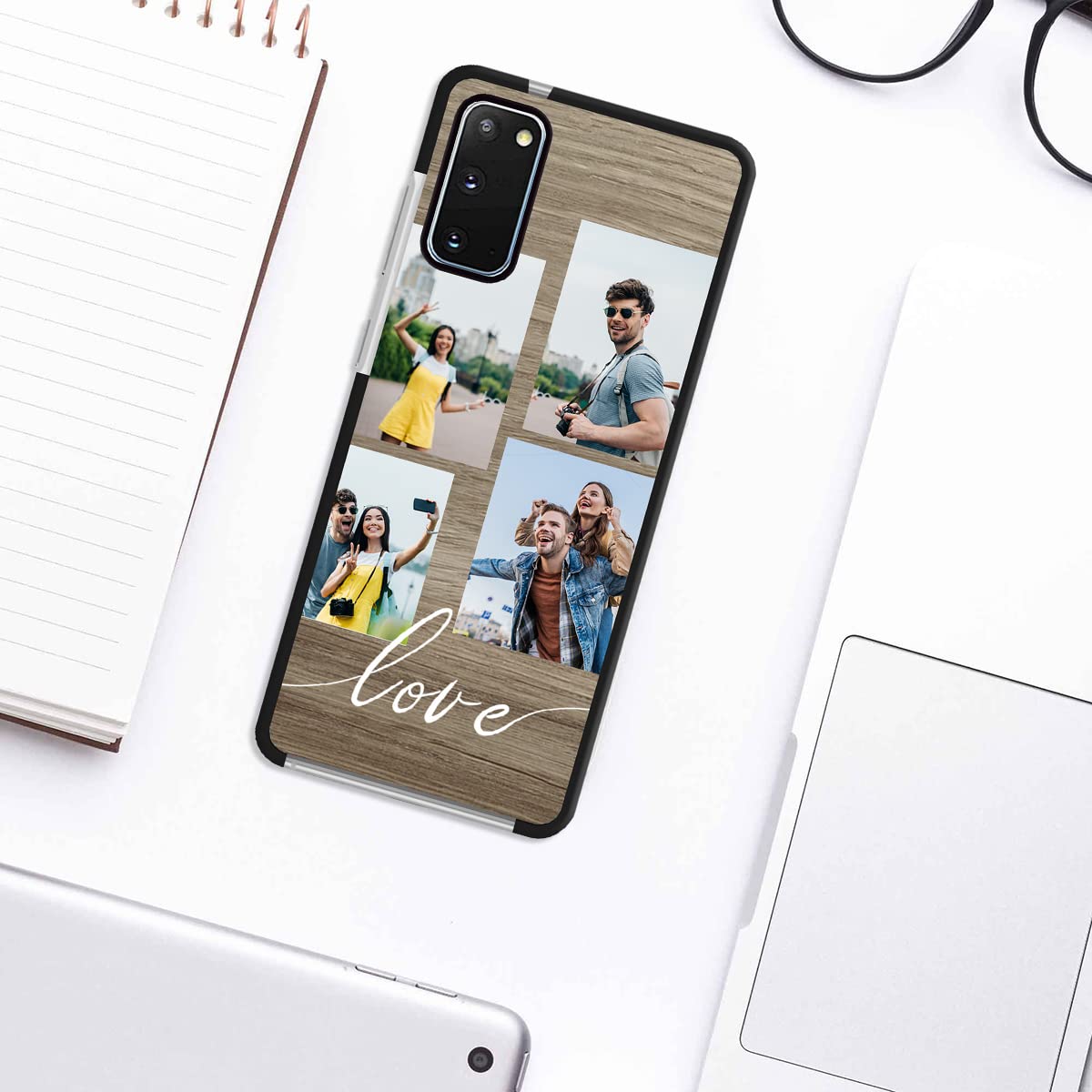 Custom Samsung Galaxy S20 Phone Case - Soft Shockproof Protective Cover with Multi-Photo Collage Design - Personalized Birthday Gift for Men & Women - Perfect for Travel, Work, and Everyday Protection (Black)