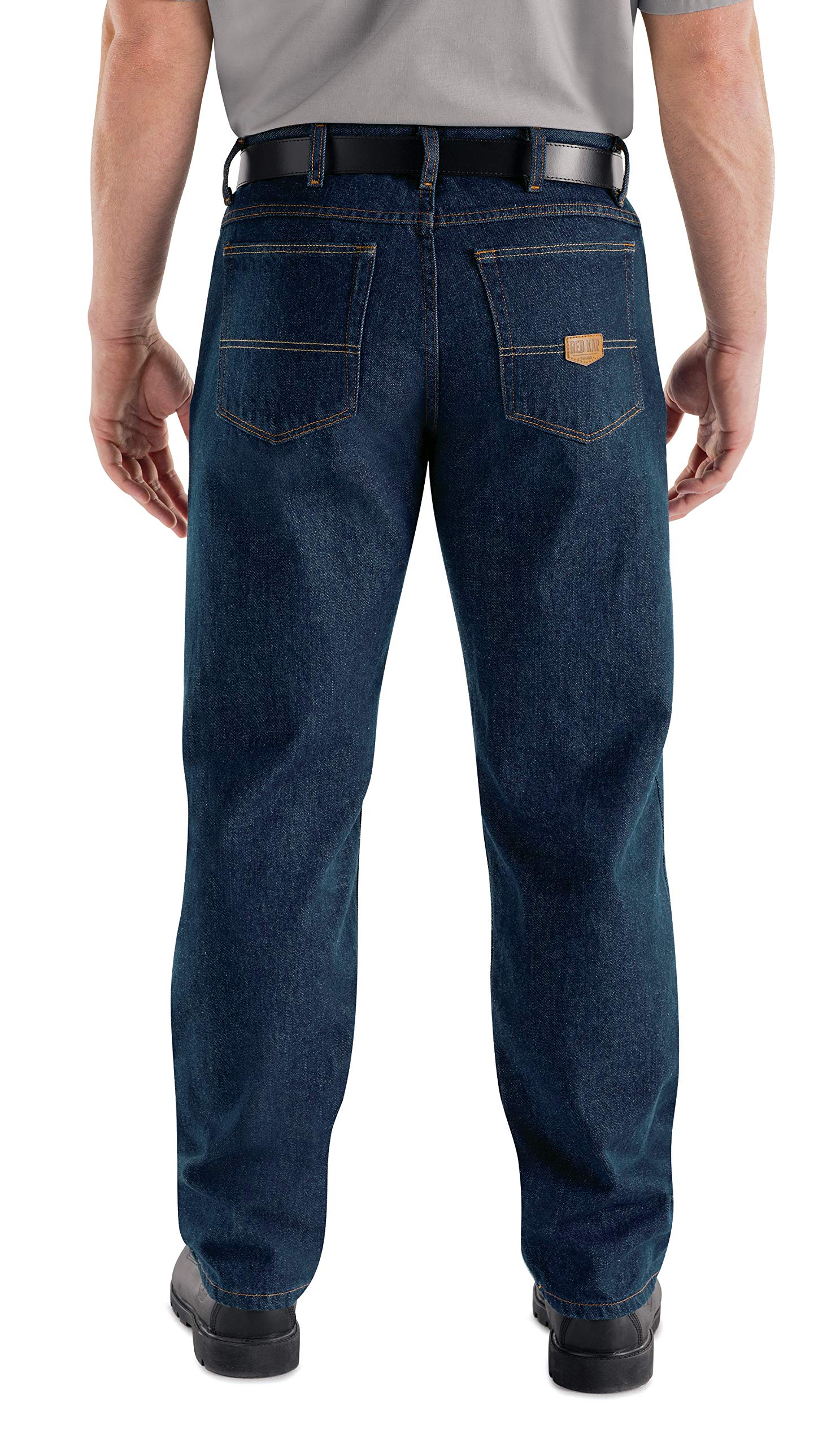 Red Kap Men's Relaxed Fit Jeans - Comfortable Stretch Denim Pants for Work & Casual Wear | Durable Workwear for Construction, Warehouse & Everyday Use