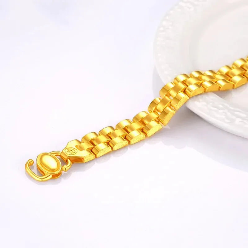 24K Pure Gold Bracelet for Women - 999 Solid Real Gold Bangle with Floral Design, Classic & Trendy Fine Jewelry Gift for Her - Perfect for Weddings, Anniversaries & Special Occasions (2023 New Arrival)